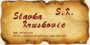 Slavka Krušković vizit kartica